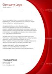 Business Text Template with Red Side Border and Sample Text